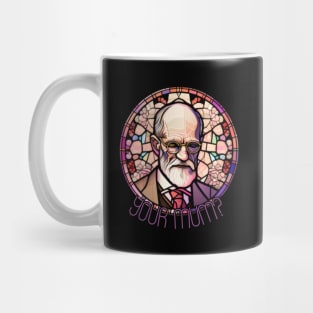 dark side of your mum, pink freud, stained glass Mug